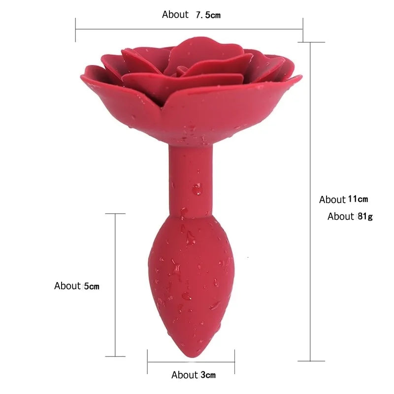 Silicone Rose Anal Plug