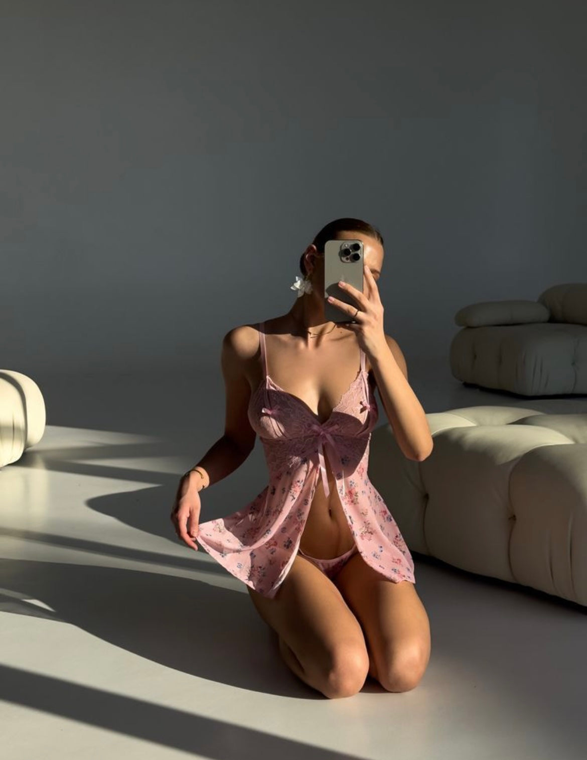 SEXY FLORAL DRESSES NIGHTWEAR LINGERIE DRESS