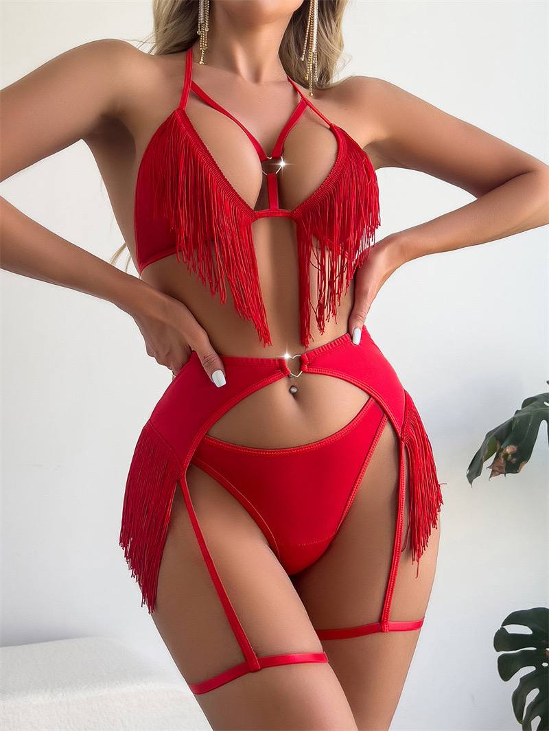 Red Set with Heart Metal