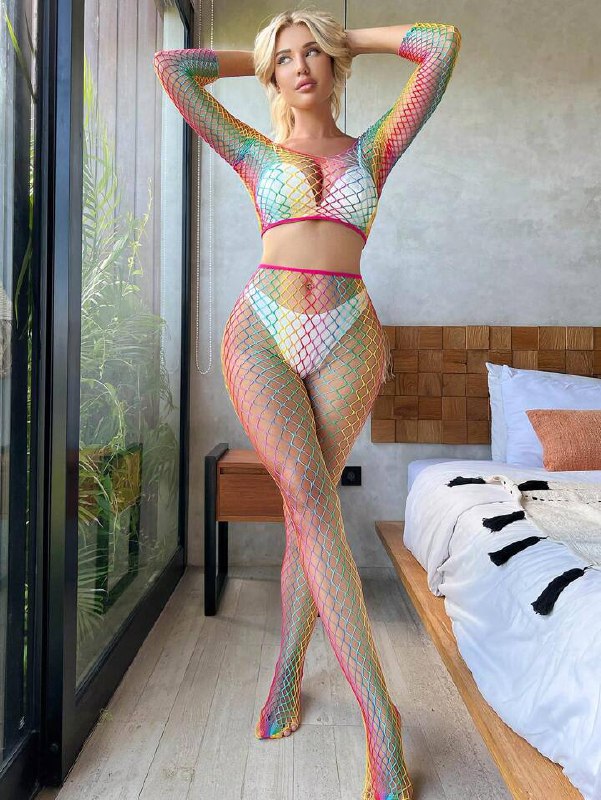 Rainbow Colored Fishnet