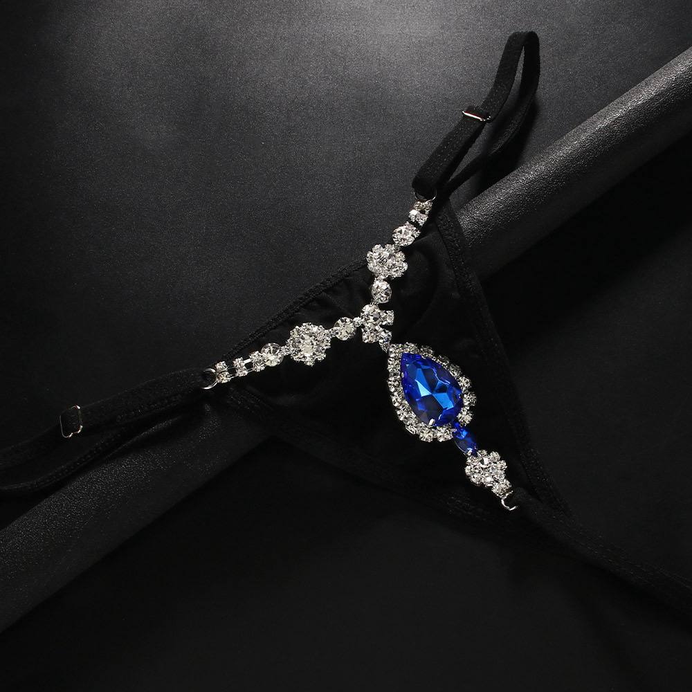 Our Blue Stone Thong