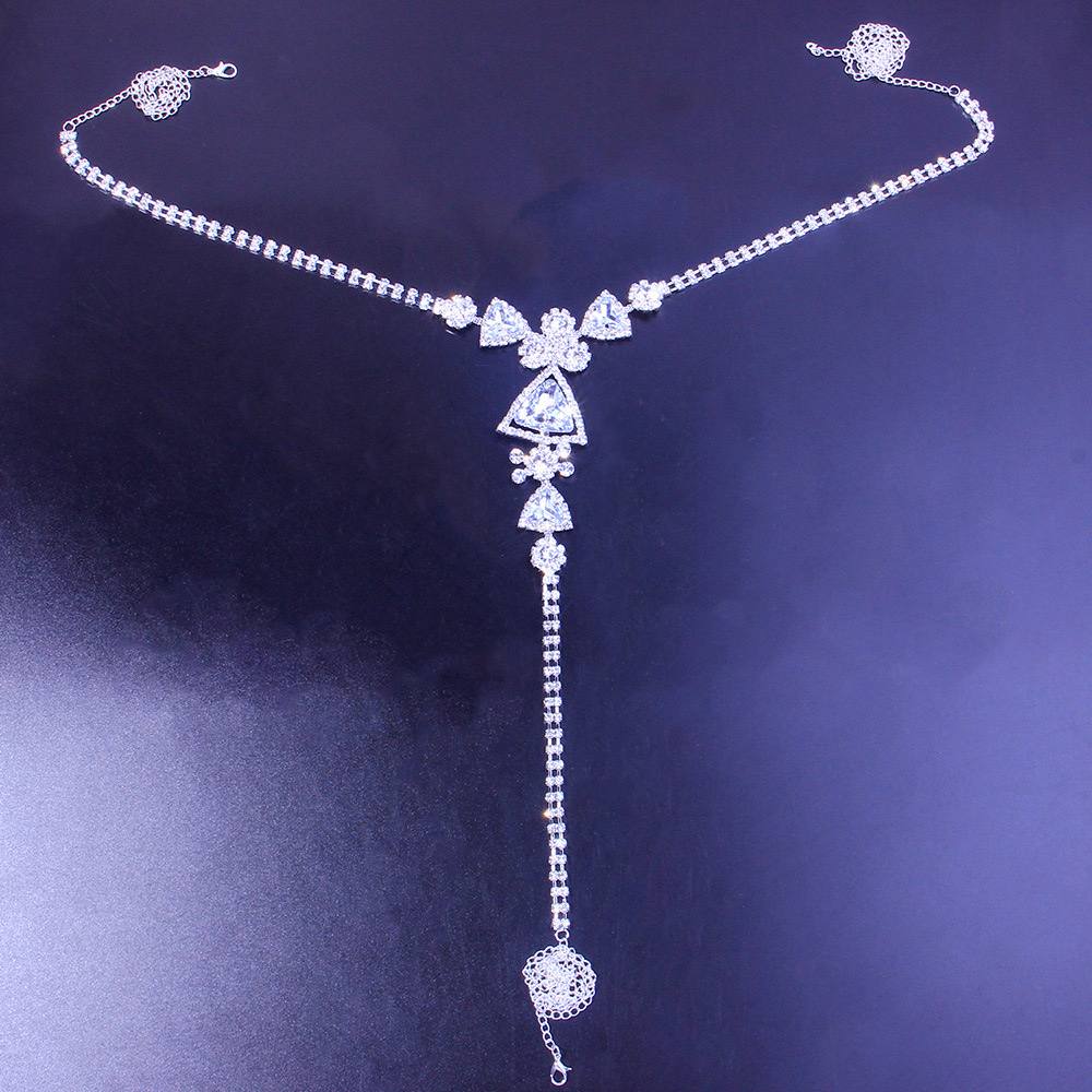 Crystal Rhinestone Designer Chain Thong