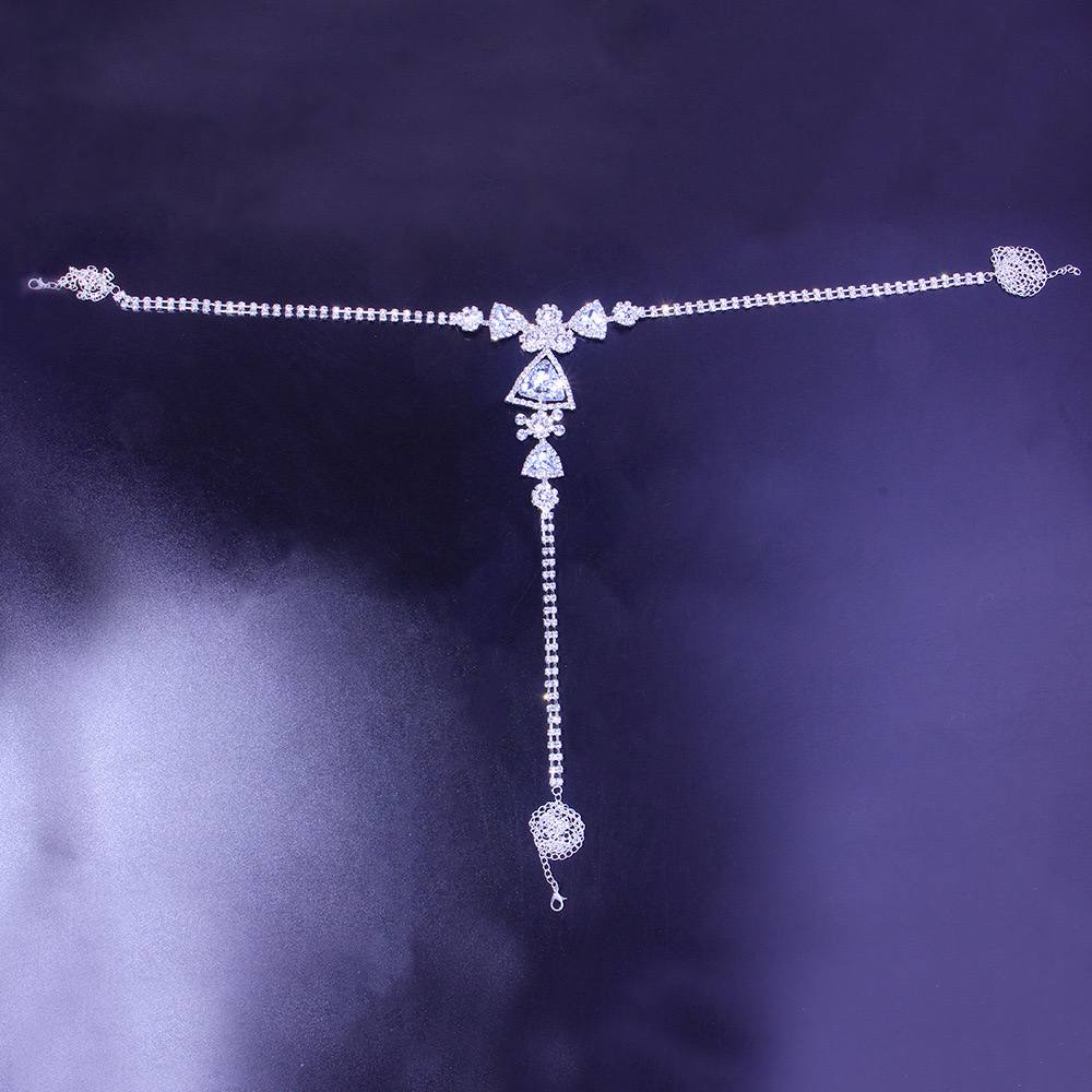 Crystal Rhinestone Designer Chain Thong