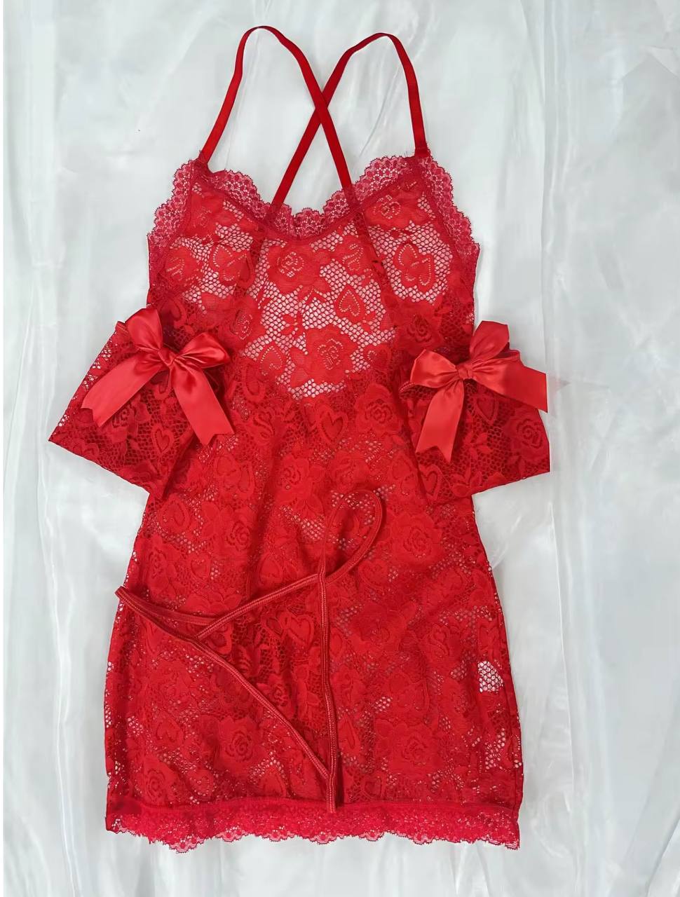 PASSION RED BASIC DRESS SET