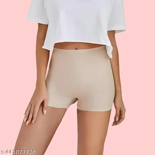 Ice Silk Seamless Boxer Comfortable Stretchable Women Panty.