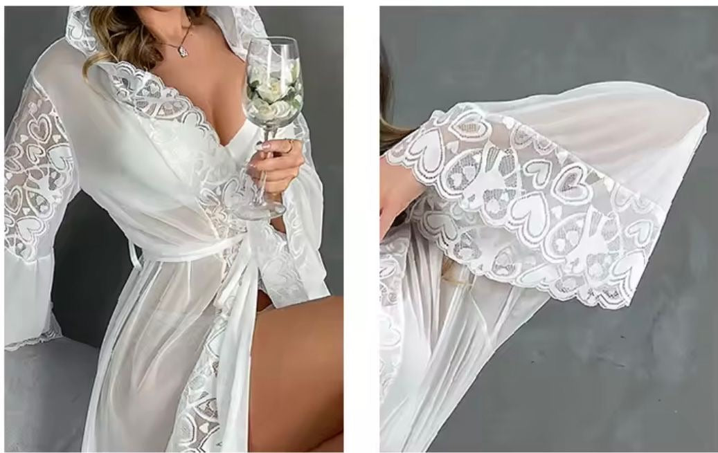 Silky White Robe