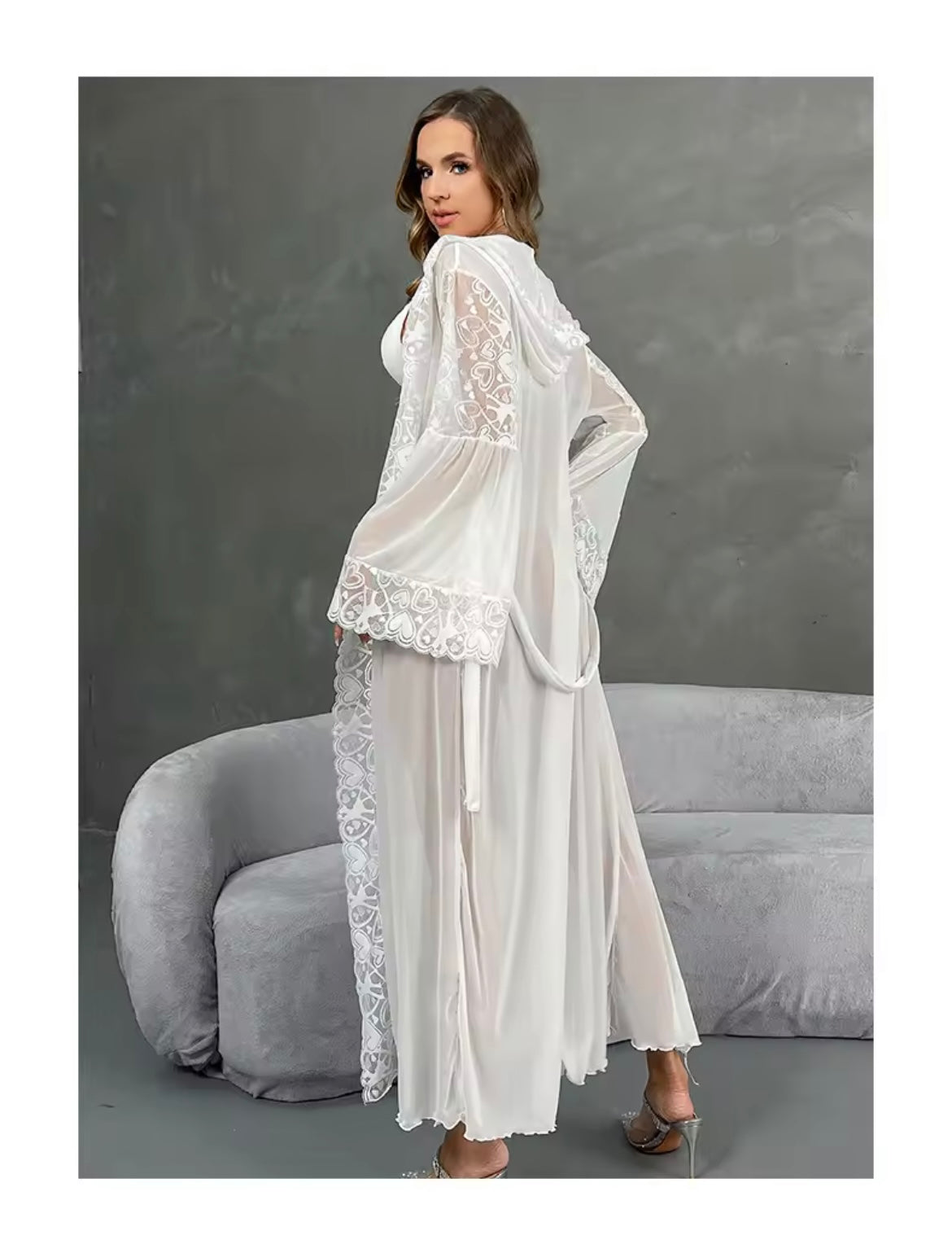 Silky White Robe