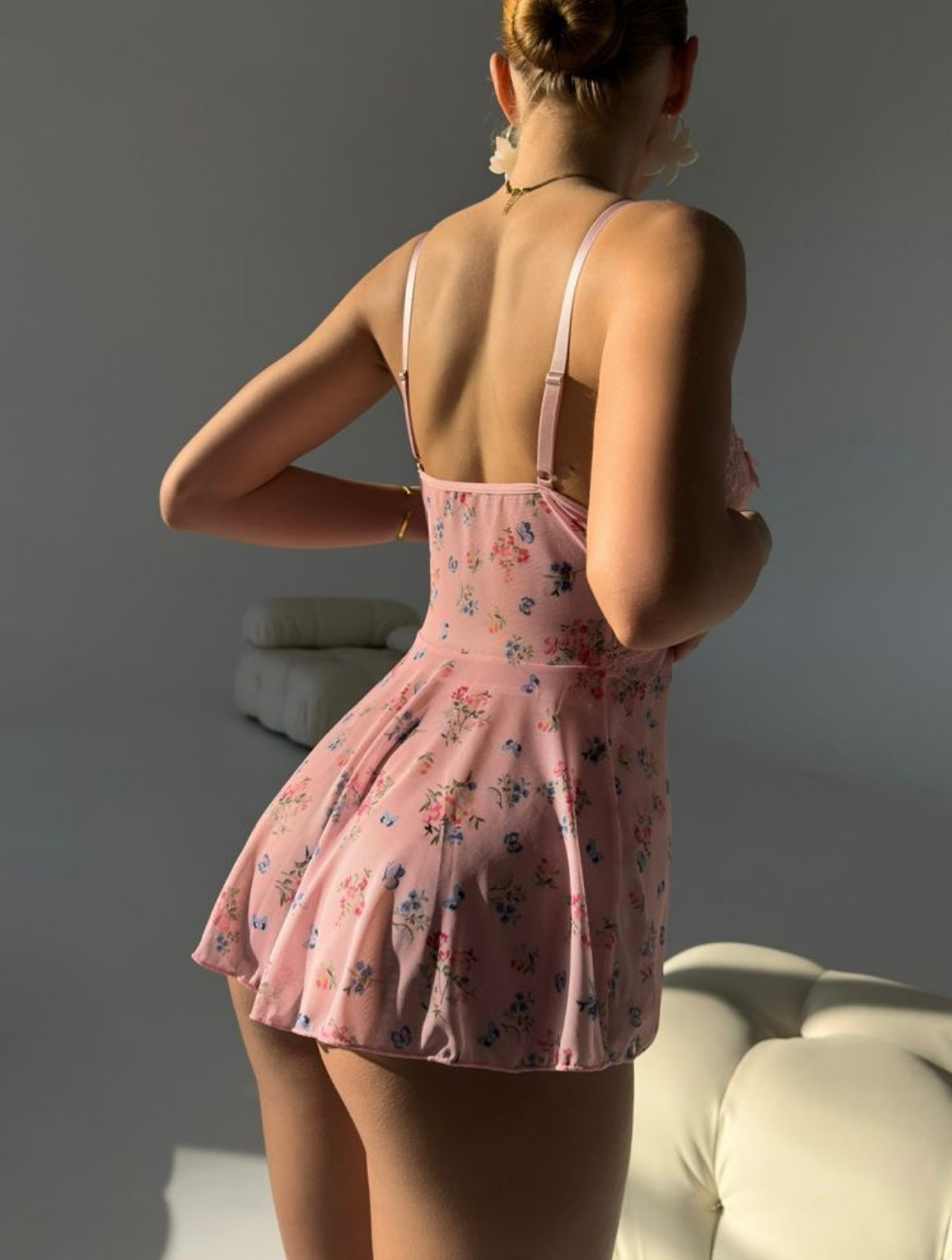 SEXY FLORAL DRESSES NIGHTWEAR LINGERIE DRESS