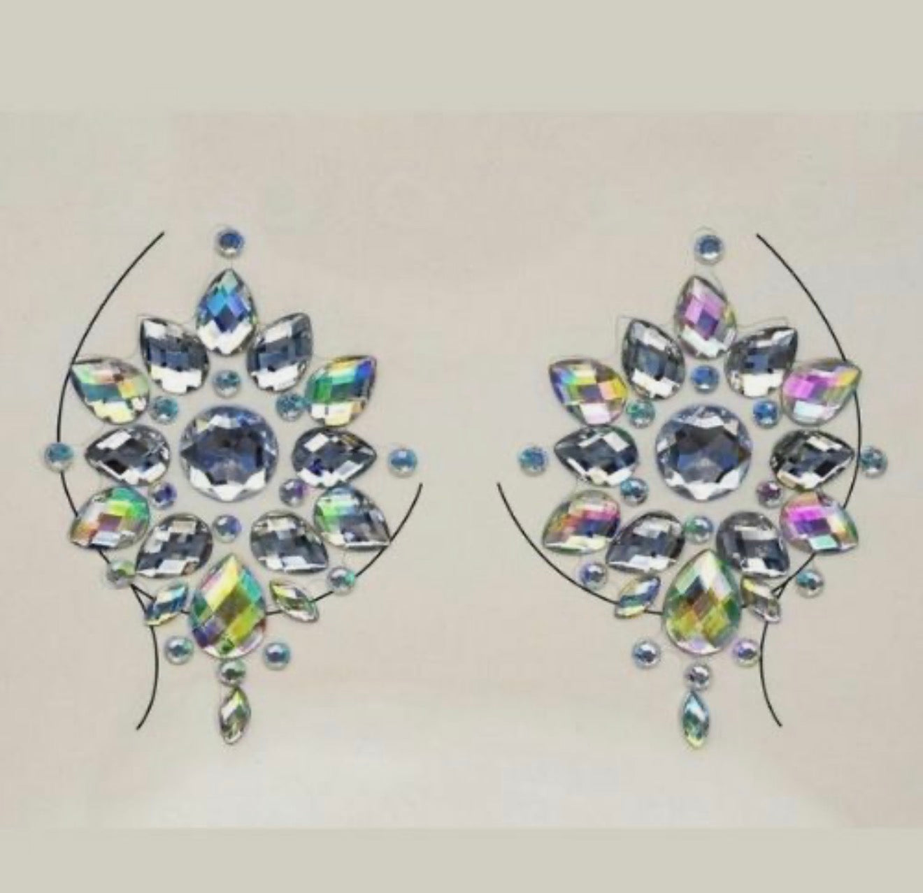 Jeweled Temporary Breast Pasties Sticker