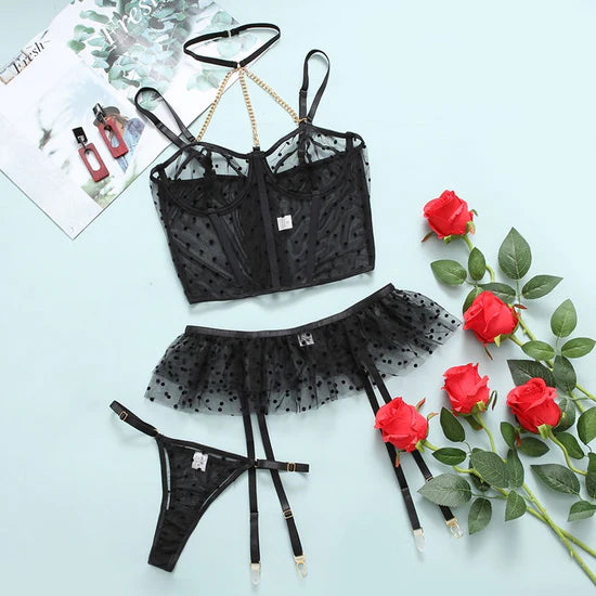 Polly Dot Lingerie Set