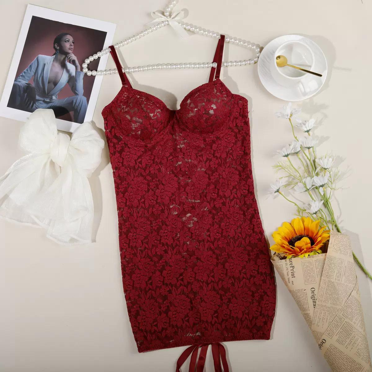Jayce Floral Red Dress