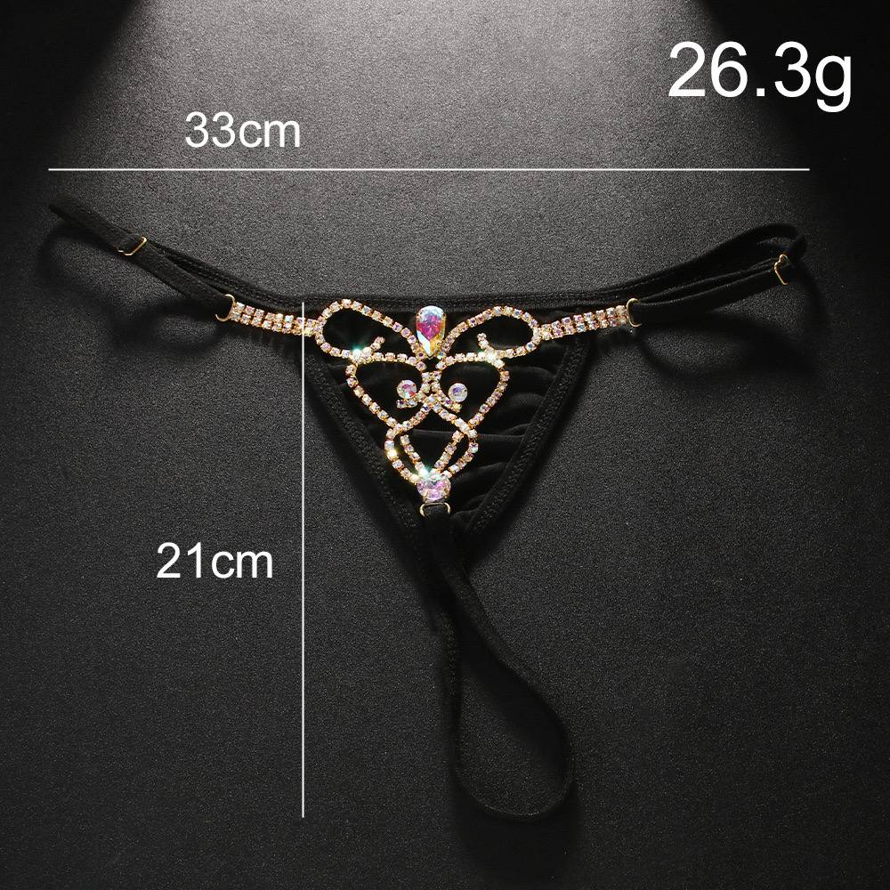Women Rhinestone Thong