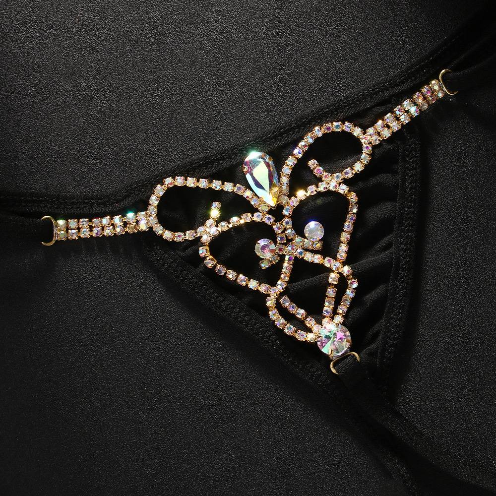 Women Rhinestone Thong