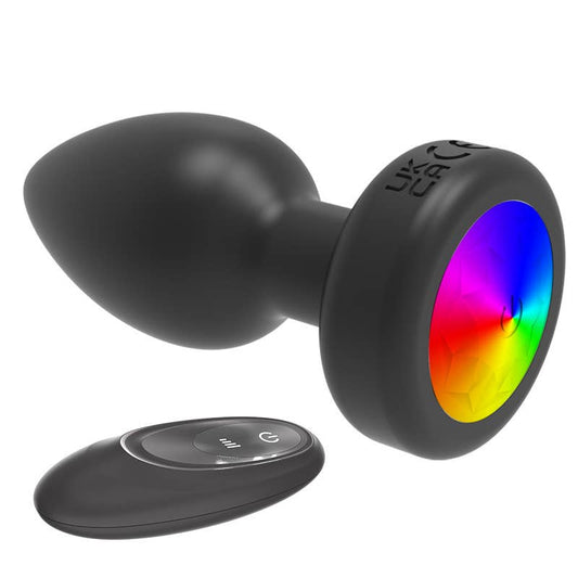 Soft silicone colorful anal plug wireless remote