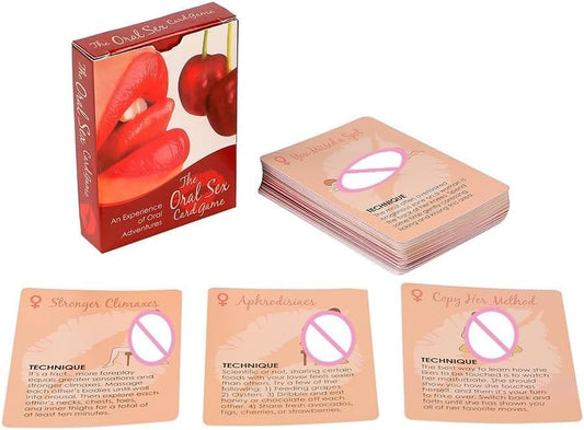 UNiUS Oral Sex Cards Game Lovers Position Cards Deck Set with Technique for Beginners Couple Game Poker for Lovers Gift