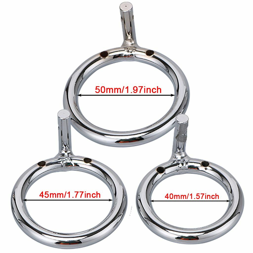 Stainless Steel Metal Male Chastity Cage Lock