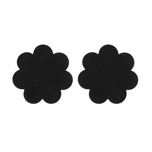 Black Matt Flowers Nipple Covers