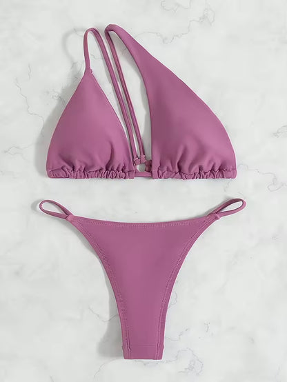 One Shoulder Thong Swimwear