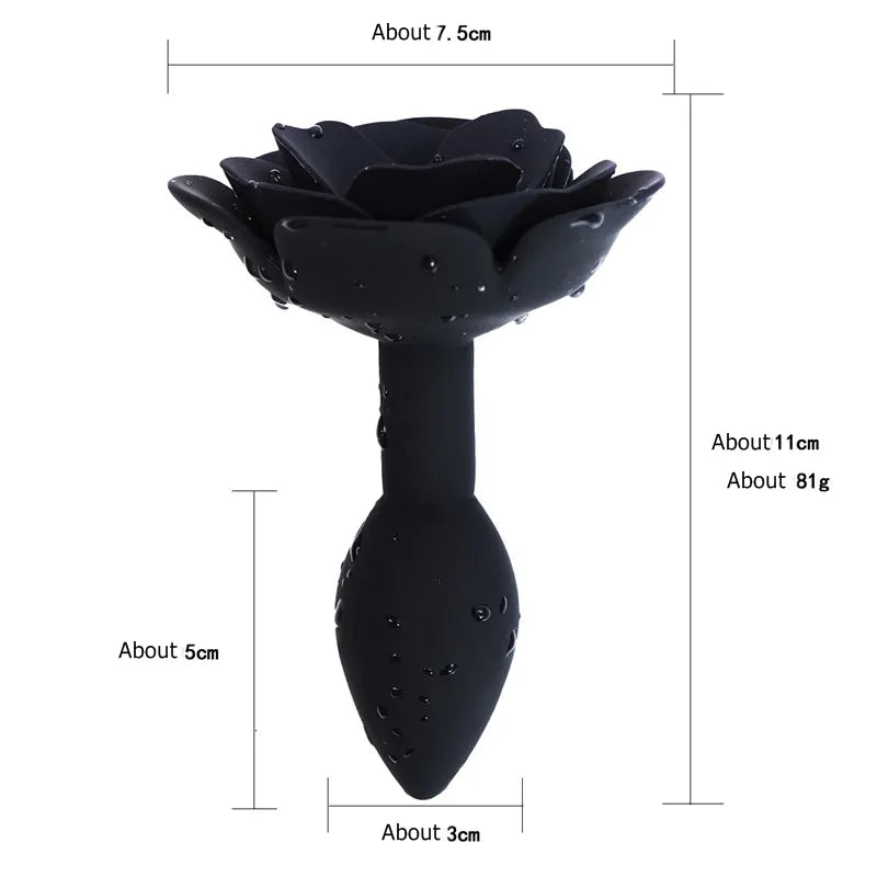 Silicone Rose Anal Plug
