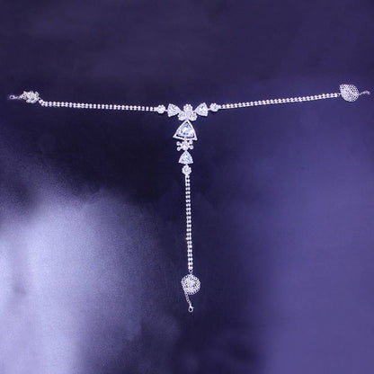 Crystal Rhinestone Designer Chain Thong