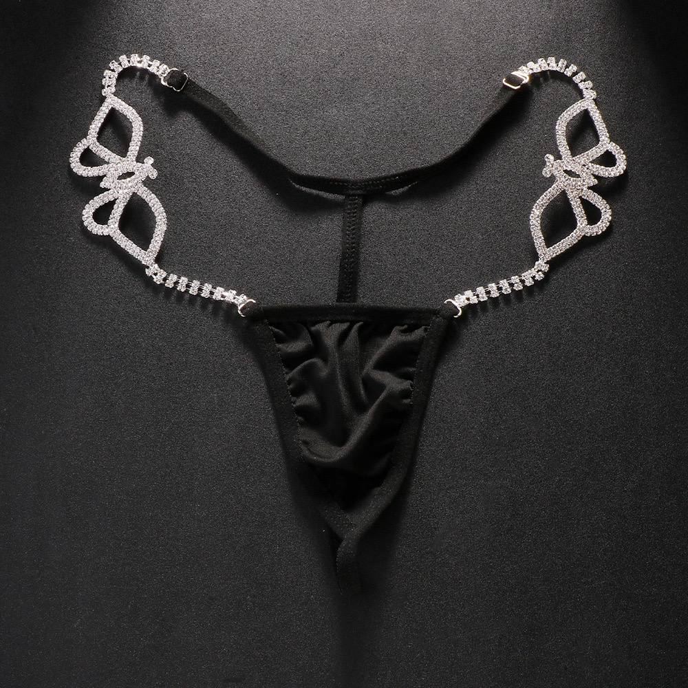 Rhinestone Butterfly Thong
