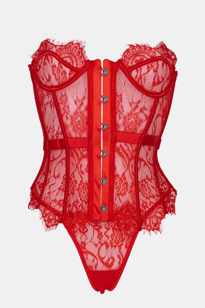 Lace Lingerie Set with Corset
BLACK or RED