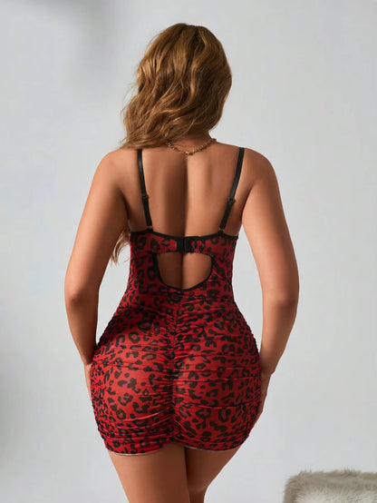 Red Leopard Dress