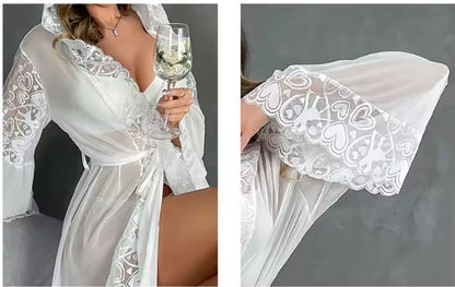 Silky White Robe