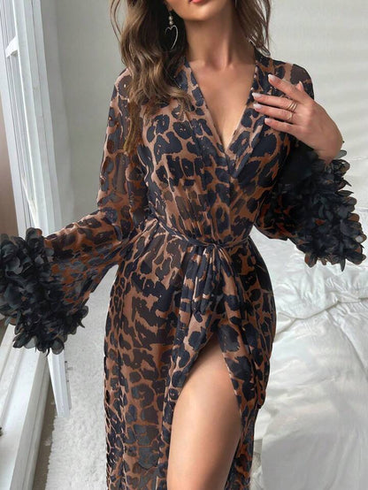 Leopard Print Robe