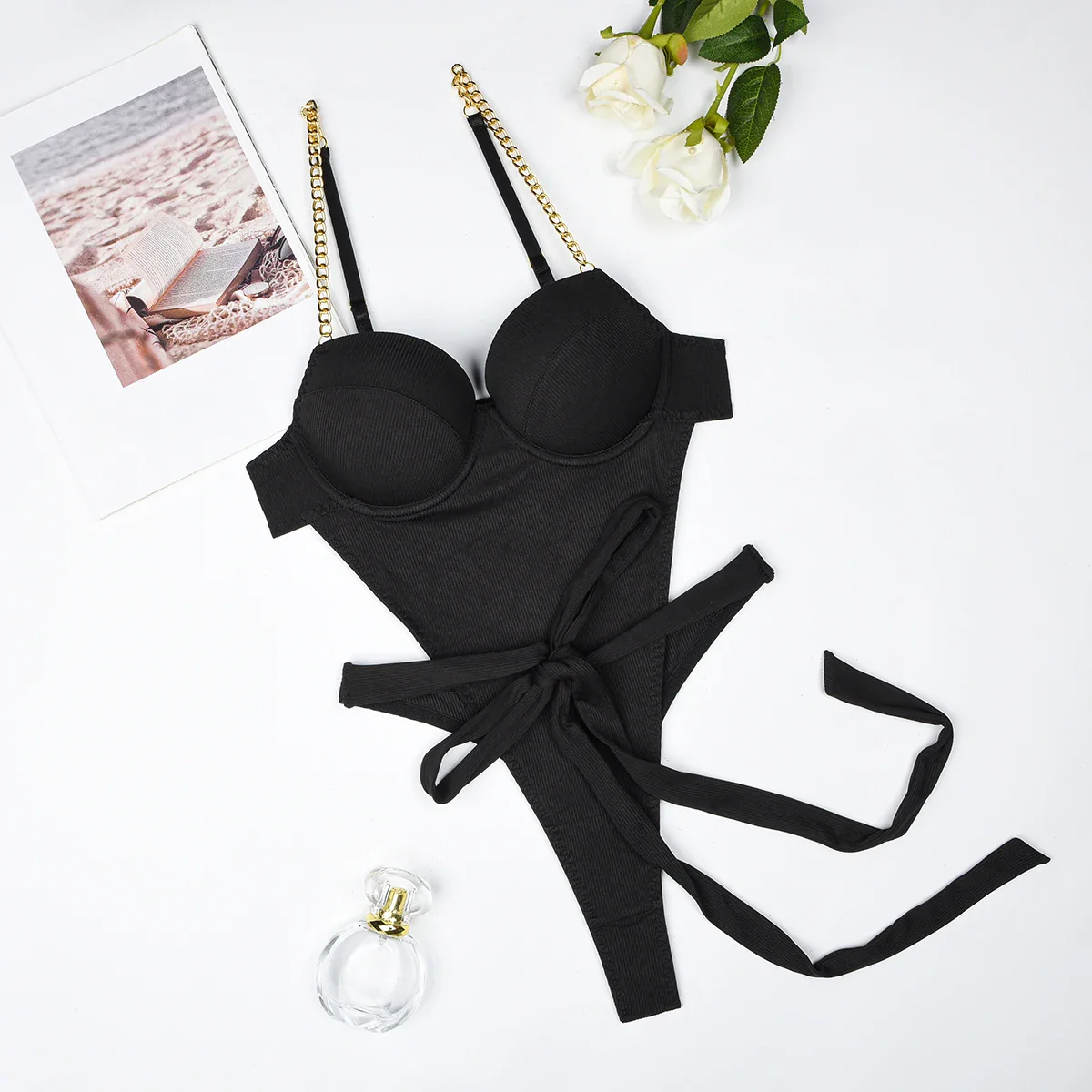 Taught Me Passion Lingerie - Black
