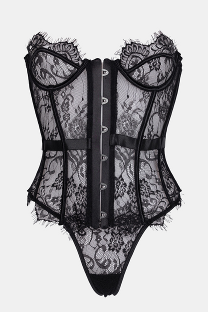 Lace Lingerie Set with Corset
BLACK or RED
