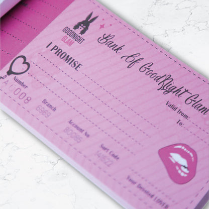 Cheque Book BY GOODNIGHT GLAM
