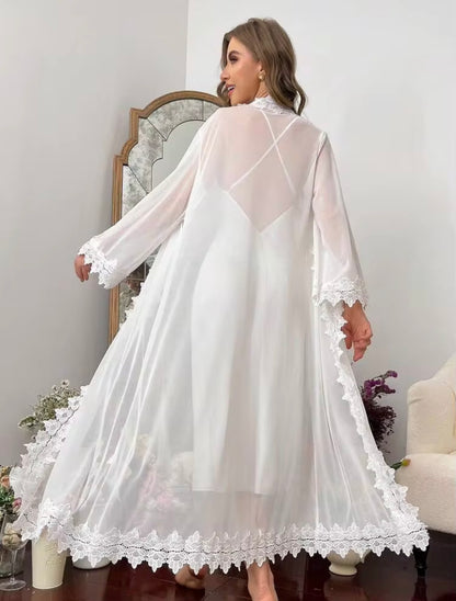 Elegant Lace Robe Set