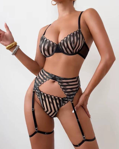 Eimi Black Sheer Lace Set