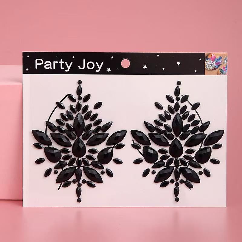 Women's Acrylic Crystal Chest Stickers Rhinestones