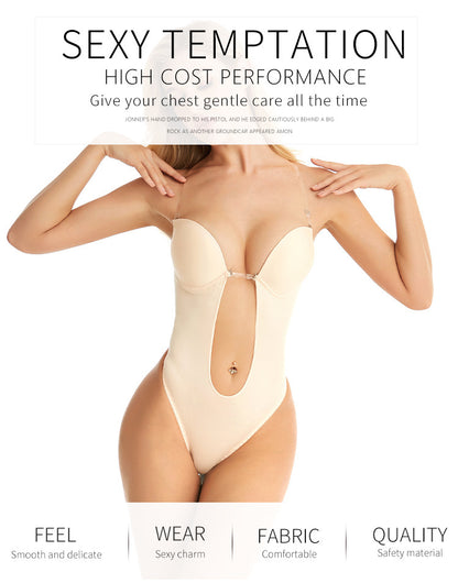 Deep V-Neck Body Shaper - Bodywear Shapewear