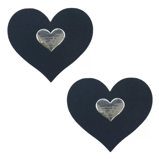 Silver Little Hearts Nipple Covers