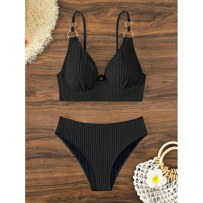 HIGH-WAIST TWO-PIECE SWIMSUIT
