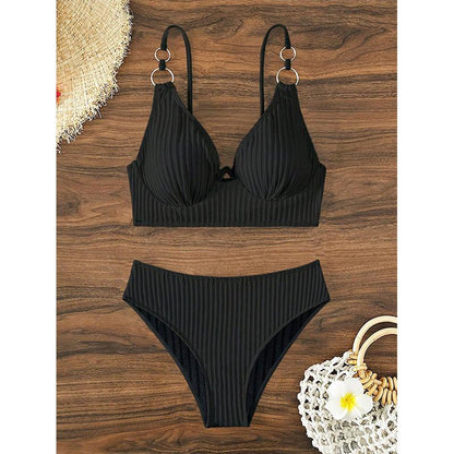 HIGH-WAIST TWO-PIECE SWIMSUIT