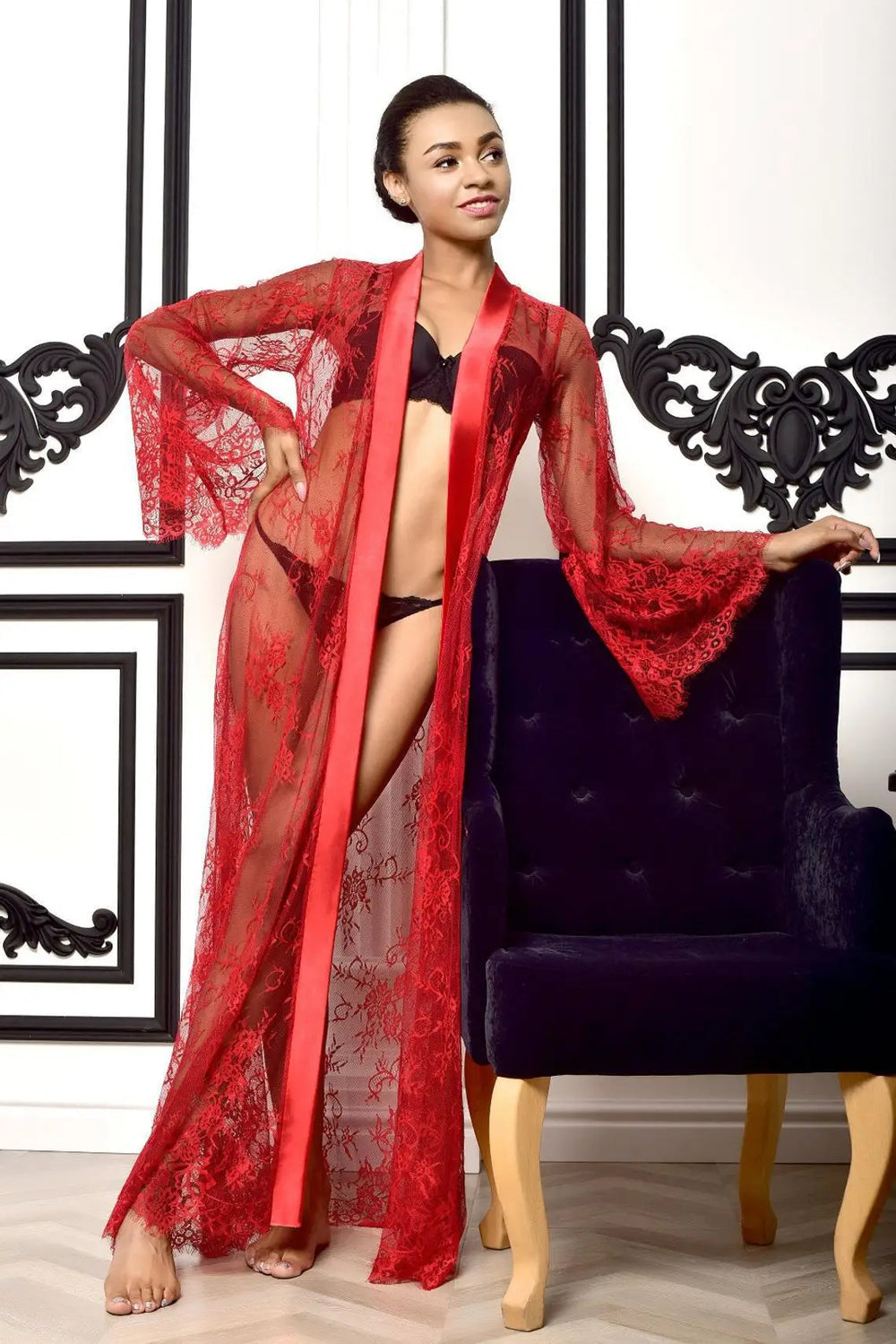 Toucheart Sexy Mesh Nightgown