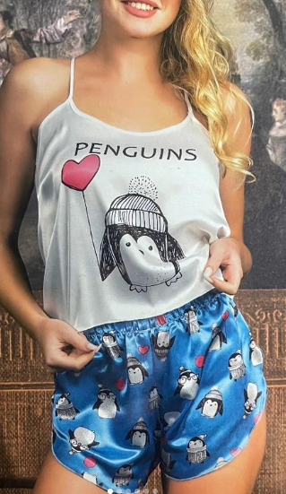 Penguin Pyjama Short