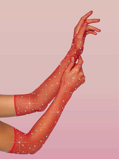 Rhinestones Gloves