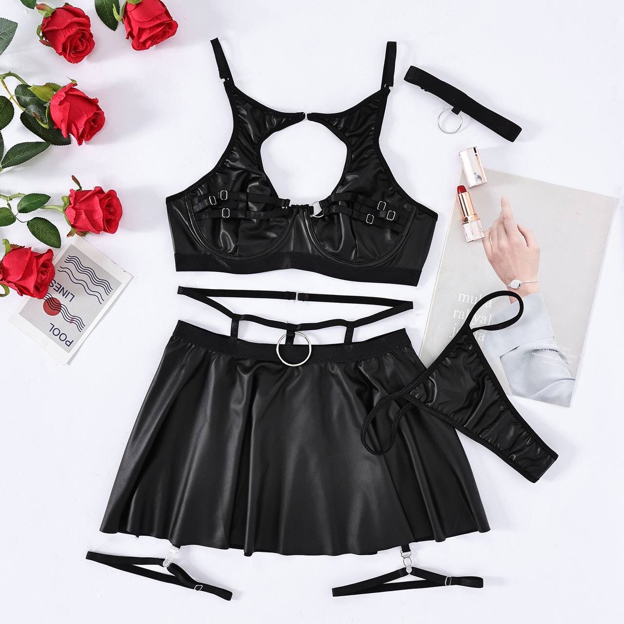 Black Skirt Set