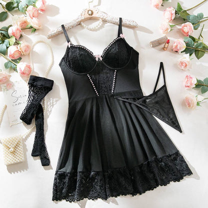 Nightgown Lace Seams Set