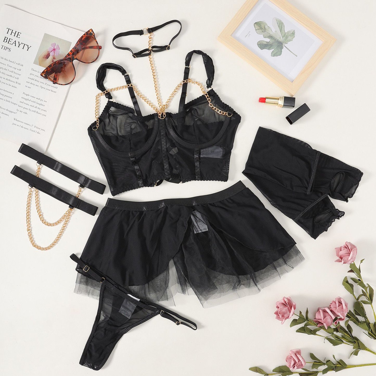 Black Angel Lingerie Set