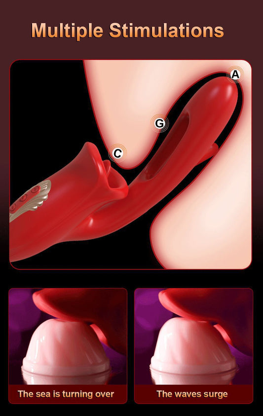 Rabbit Vibrator with Rose Clitoral G Spot