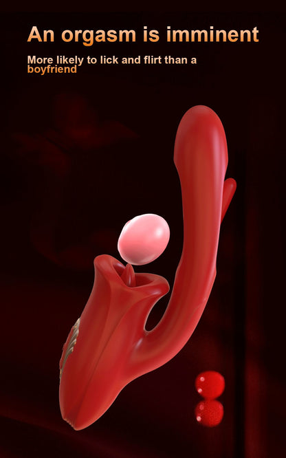 Rabbit Vibrator with Rose Clitoral G Spot