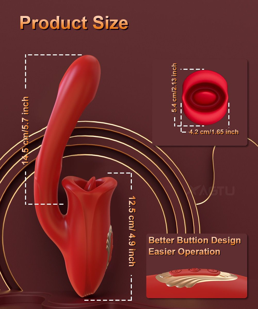 Rabbit Vibrator with Rose Clitoral G Spot