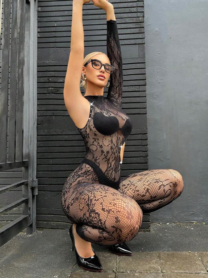 Glitter Bodysuit, Beautiful Sexy Mesh, Body Stocking