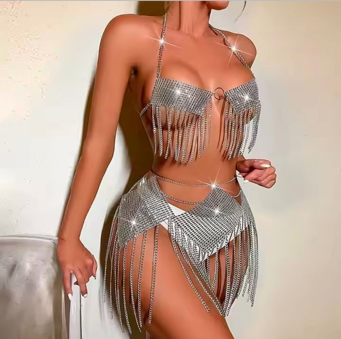 Fringes Sequin Crystal Fashion